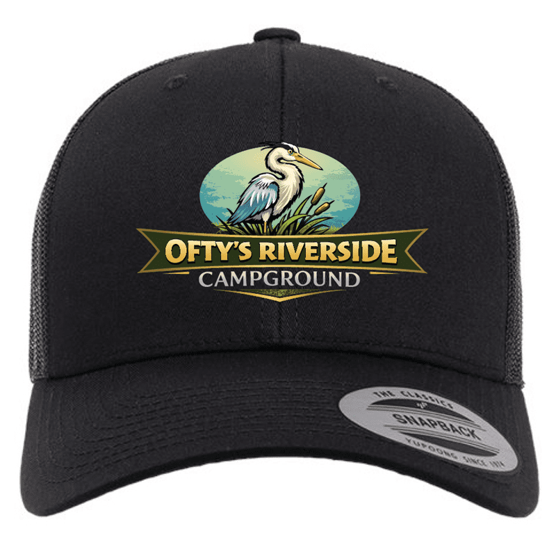6606 Yupoong Adult Retro Trucker Cap - Black