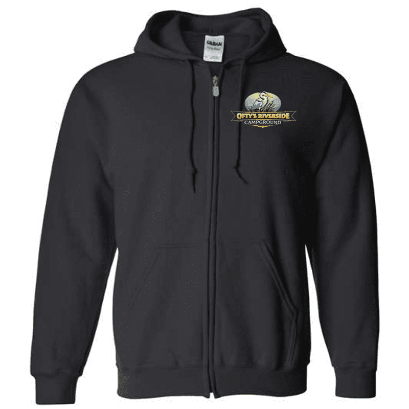 G186 Gildan Heavy Blend Full-Zip Hooded Sweatshirt - Black
