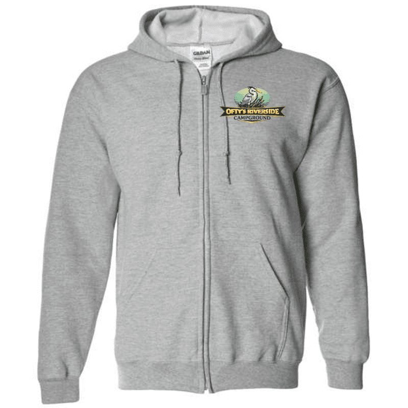 G186 Gildan Heavy Blend Full-Zip Hooded Sweatshirt - Sport Grey