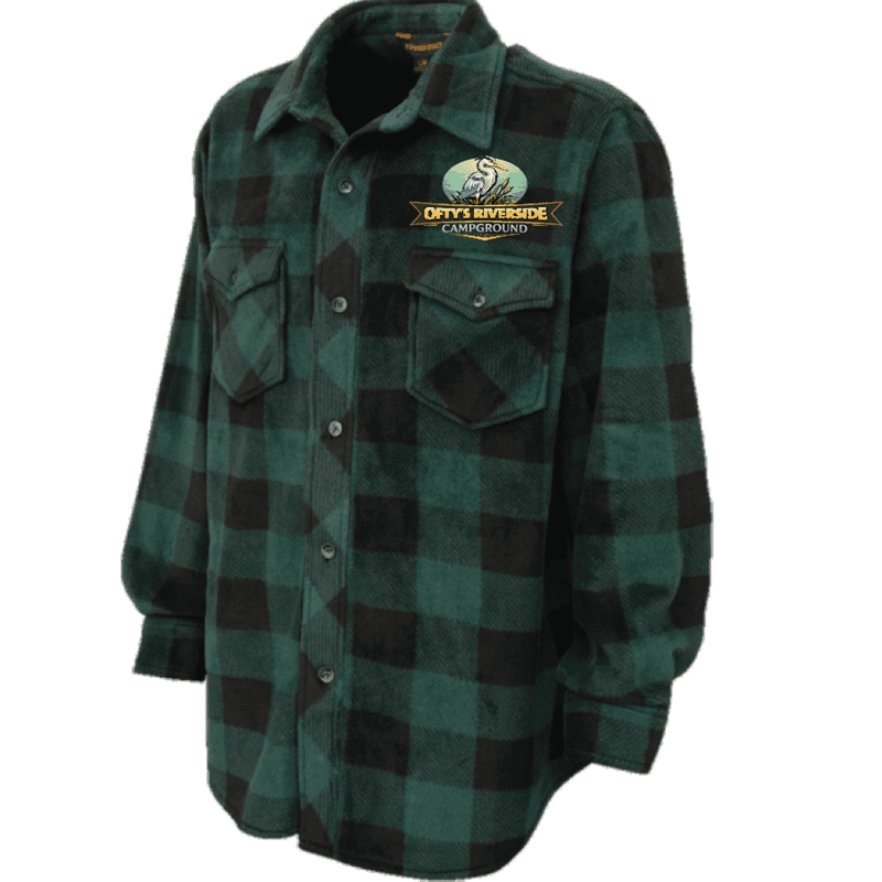 I964 Tough Duck Buffalo Check Fleece Jacket - Green Check