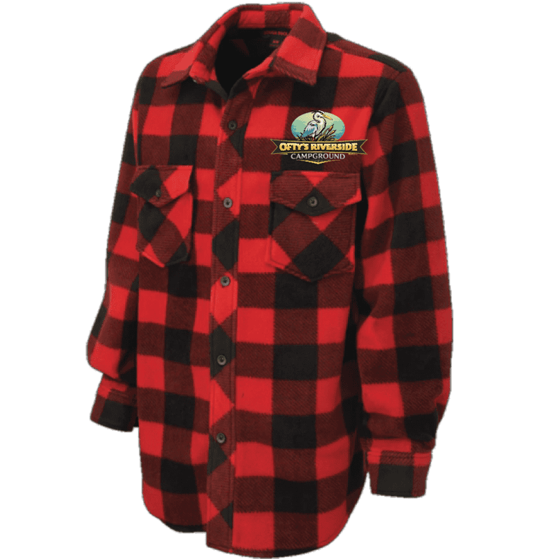 I964 Tough Duck Buffalo Check Fleece Jacket - Red Check