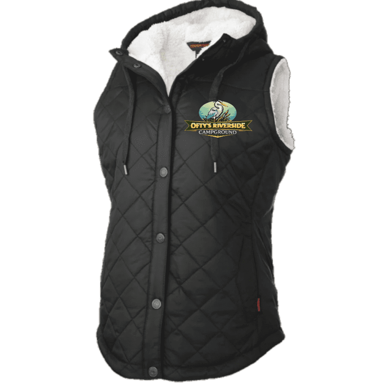 WV10 Tough Duck Women's Quilted Sherpa-Lined Vest - Black